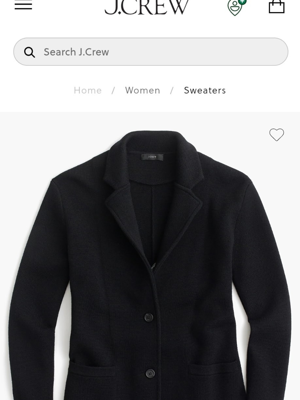 J. Crew Black Women's Knit Blazer